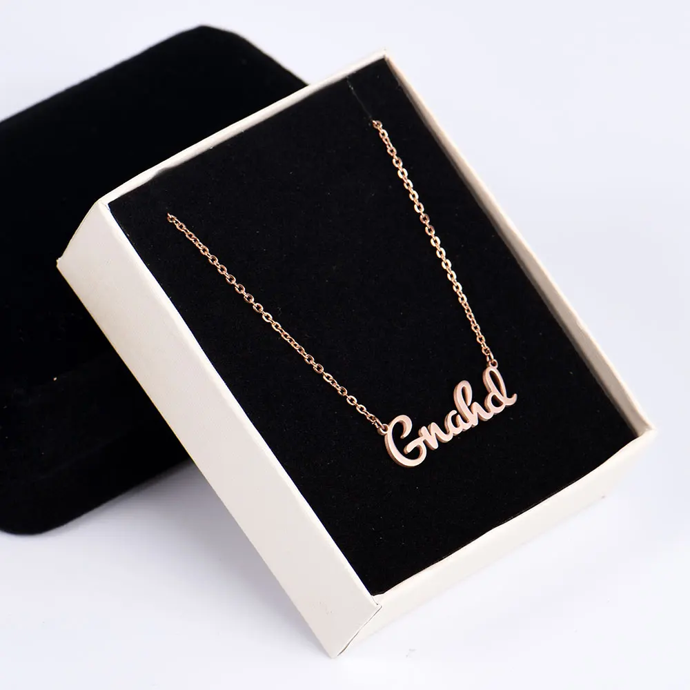 2018 индивидуальное ожерелье с именем клиента золотой кулон из нержавеющей стали