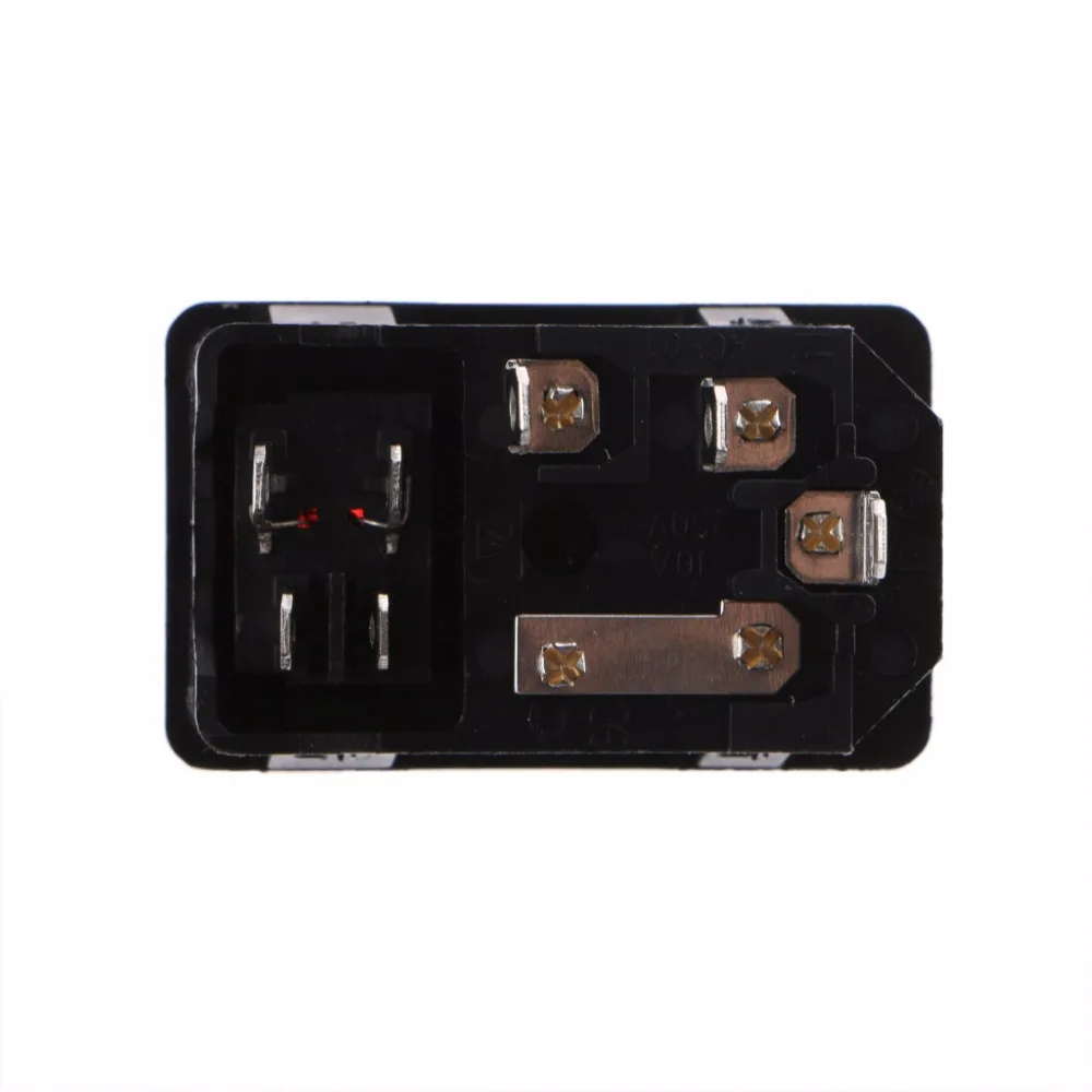 6A 250V 10A 125V кулисный переключатель SPST 3 Pin IEC320 C14 Входной модульный Штепсель Fuse Switch