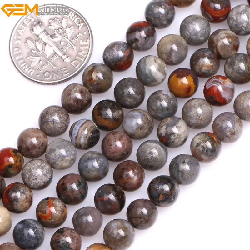 Драгоценный камень внутри 6 10 мм натуральный круглый серый марокканский красный