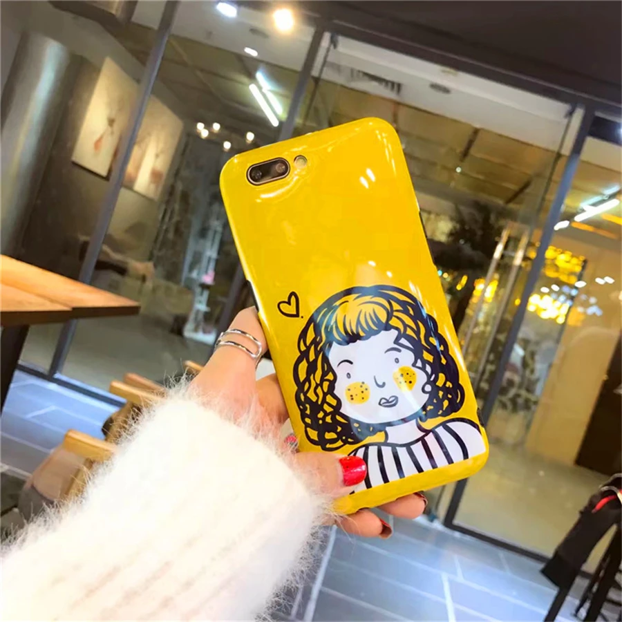 Cartoon Boys Girls Phone Cases For iPhone 6 6S Plus Cute Smooth Soft TPU Back Cover 7 8 Coque Funda |