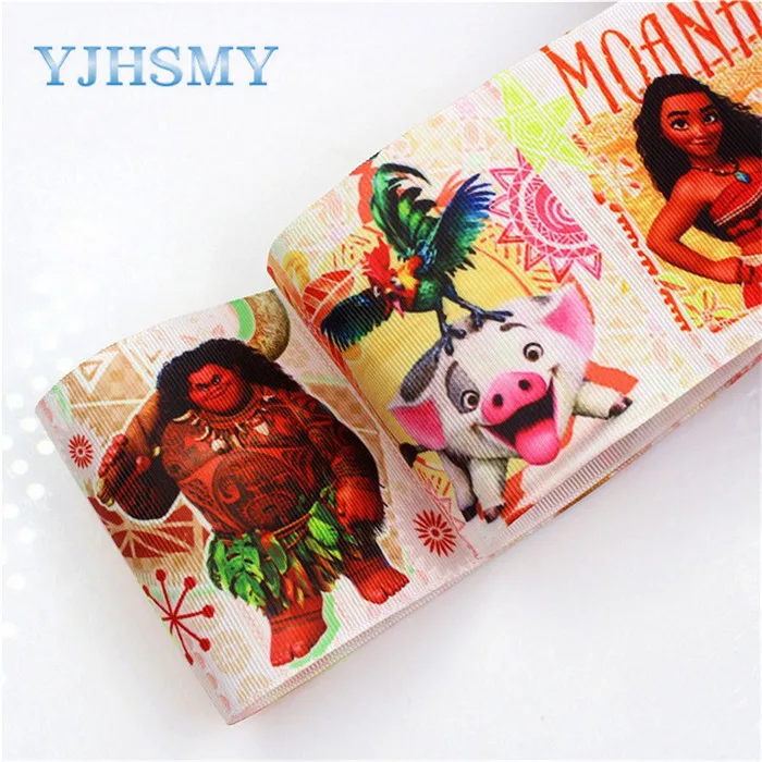 I-18428-56 YJHSMY, I-18428-50, 75 мм 5 ярдов мультфильм конь ленты тепловой передачи печатных grosgrain Свадебные аксессуары DIY материал - Цвет: I-18428-56