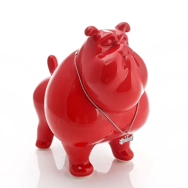 Керамическая копилка в виде американского бульдога собаки домашний декор