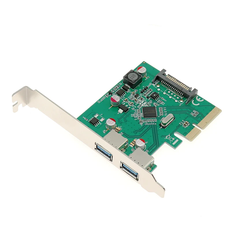 Двойной USB-C USB 3 1 Type-C PCI express Card pcie pci-e для типа адаптера SuperSpeed 10 Гбит/с | Компьютеры и