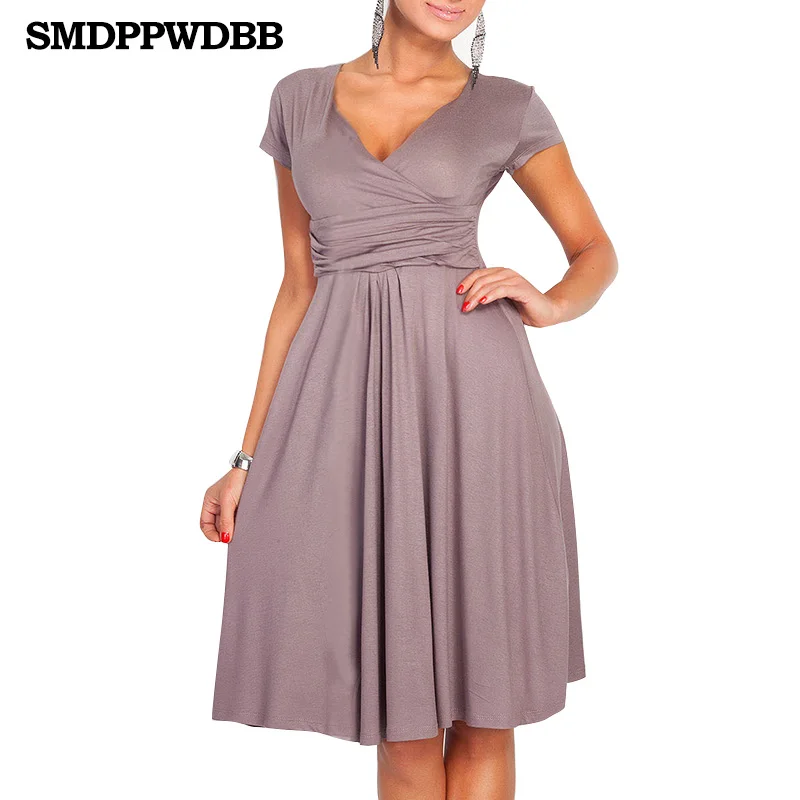 Женское платье с v образным вырезом SMDPPWDBB элегантное офисное для беременных