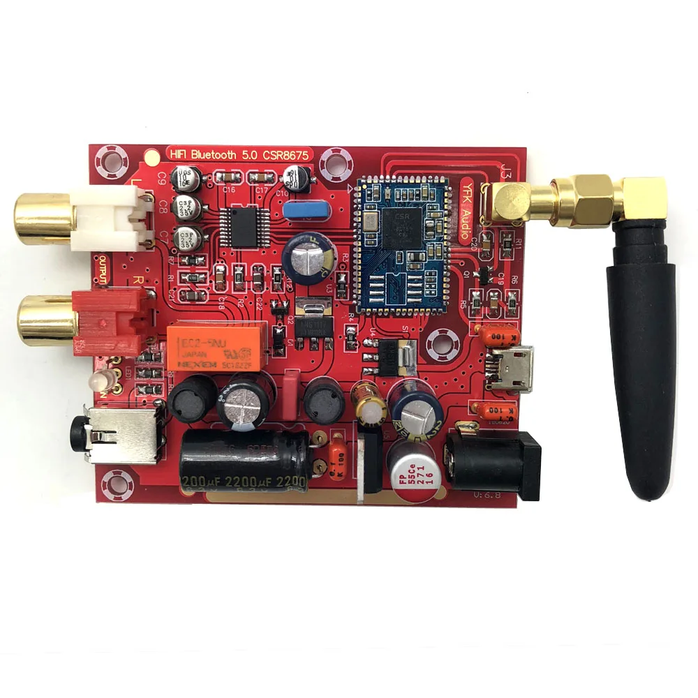 CSR8675+ PCM5102A беспроводной Bluetooth 5,0 приемник плата AUX вход APTX HD ides DAC декодер 24 бит с антенной A2-005