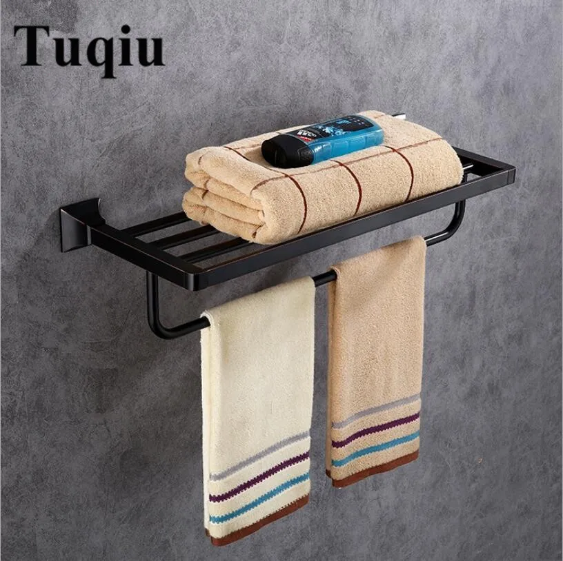 towel rack Набор аксессуаров для ванной комнаты, держатель для туалетной щетки с черным маслом, держатель для бумаги, полотенцесушитель, ПОЛОТЕНЦЕДЕРЖАТЕЛЬ для ванной комнаты Аппаратный набор - Цвет: towel rack