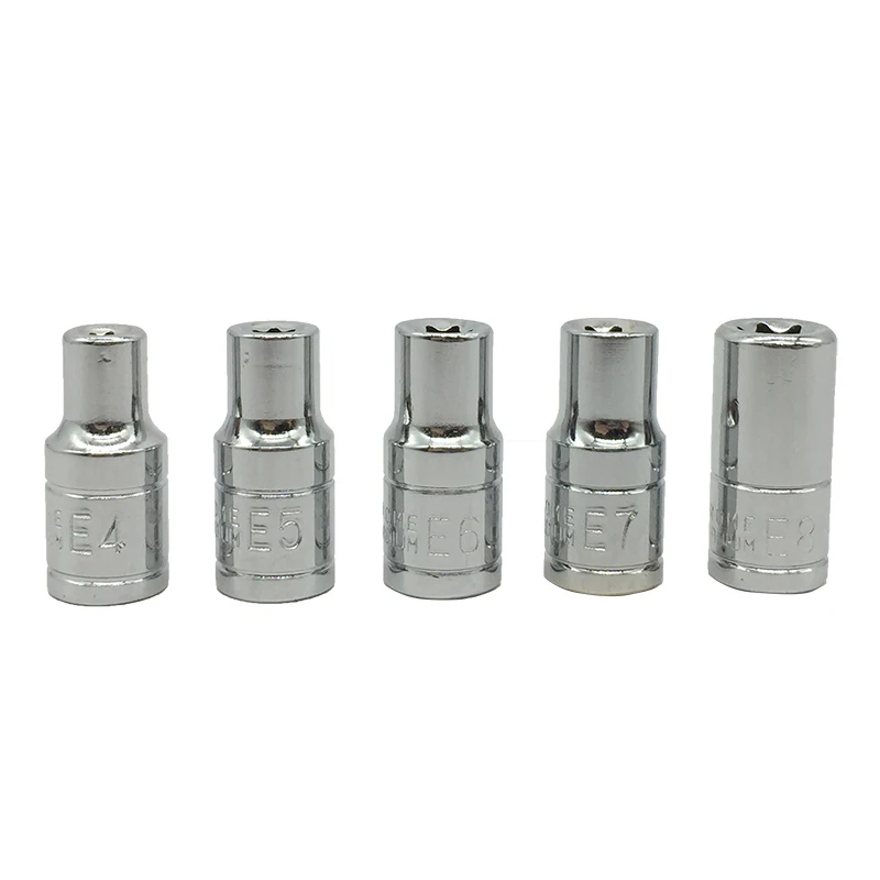 5 шт. головки E Socket 1/4 дюйма (6 3 мм) звездообразные биты из хромованадиевой стали