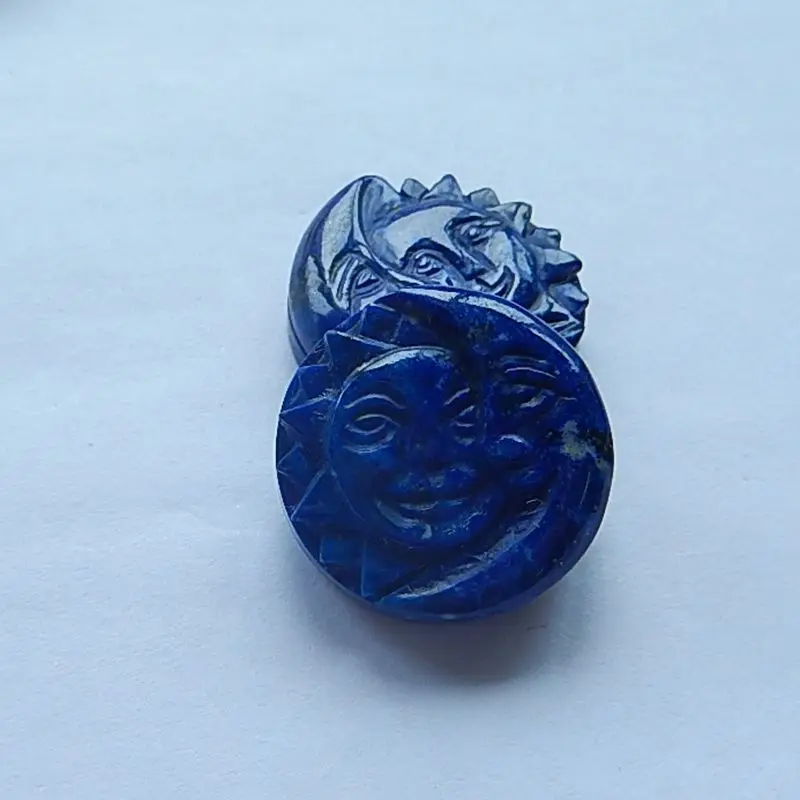 Кабошоны круглые из натурального камня Lapis Lazuli 18x18x4 мм 9 4 г аксессуары для