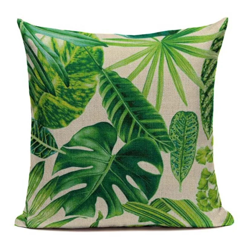 

Чехол для подушки Pumelo Tree лен/хлопок тропический узор