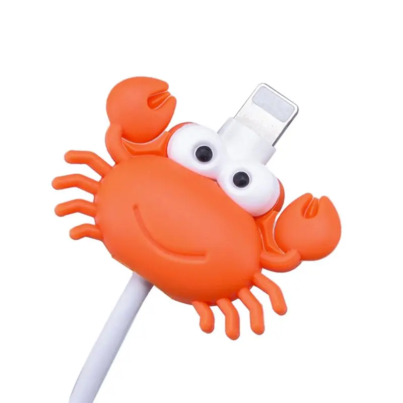2 Милый usb-кабель для зарядного устройства в форме насекомых, защитный чехол, мягкий силиконовый кабель для передачи данных, защитный Шнур для iPhone, смартфон - Цвет: 2