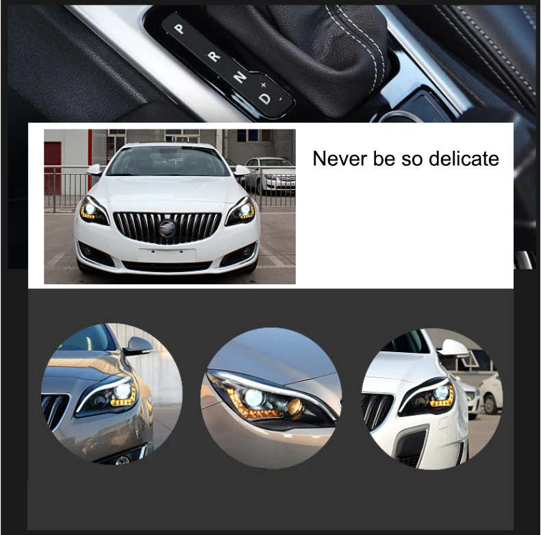 Автомобиль Стайлинг чехол для Buick Verano/Regal Opel insignia светодиодные ленты фара год HID комплект ксеноновые лампы