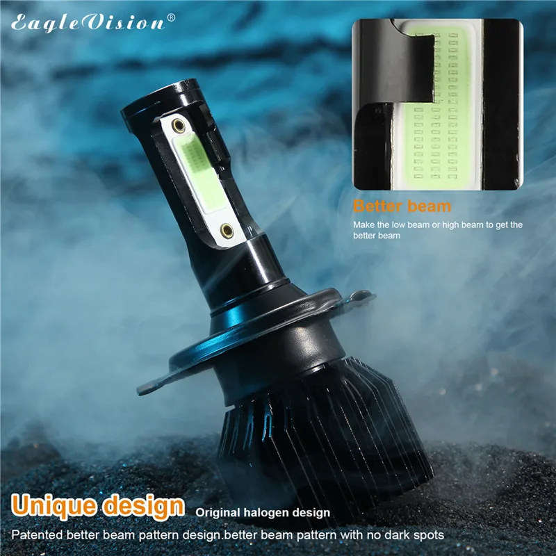 Kongyide автомобильный светильник 2 шт. H4 2000W 30000LM светодиодный головной Conversion Kit лампы