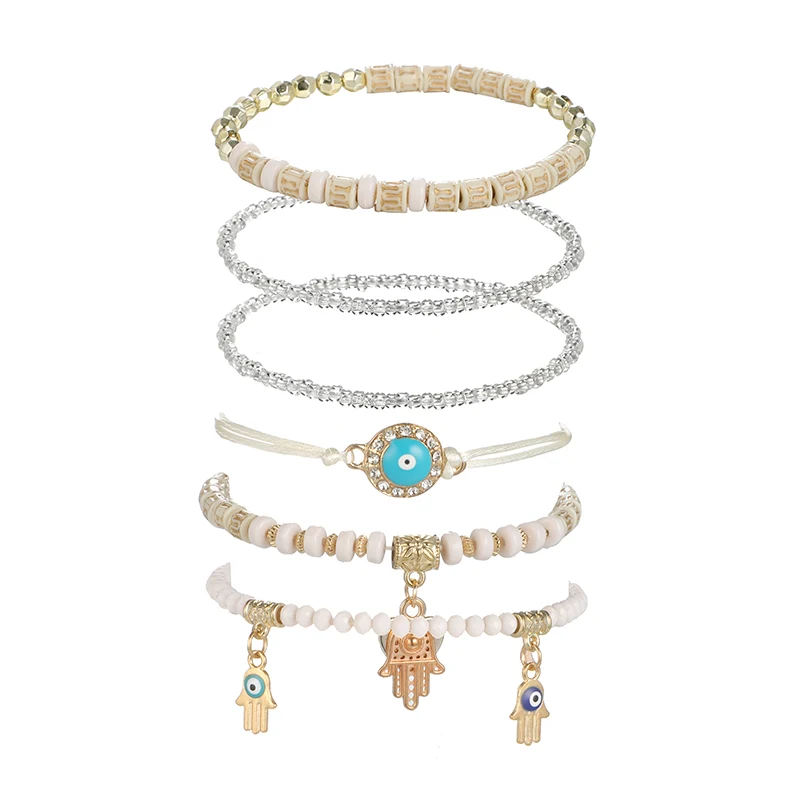 Набор цветных браслетов docona с подвеской в форме ракушки для женщин и девочек