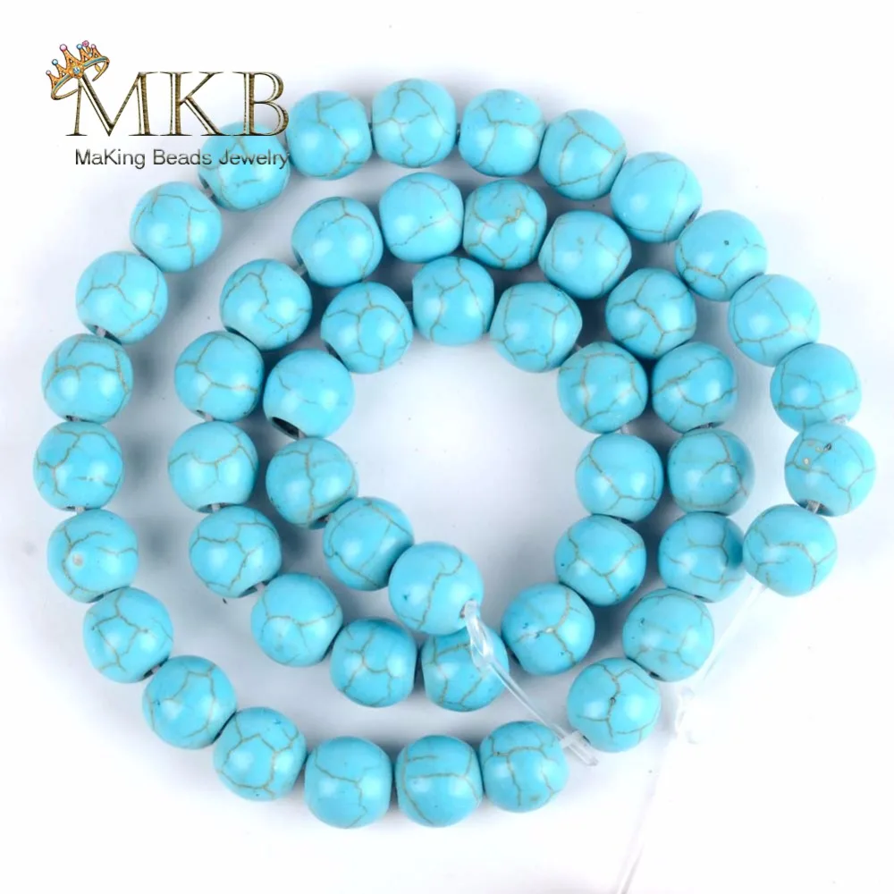 Оптовая продажа круглые бусины из искусственного камня для изготовления
