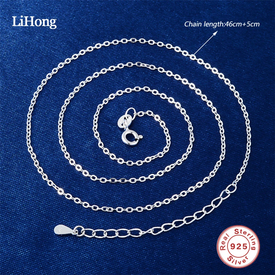 Цепочка из стерлингового серебра 925 пробы с застежкой Лобстер регулируемая