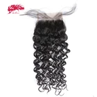 Волосы Ali Queen, волнистые бразильские волосы Реми, от 10 до 20 дюймов, 100% натуральные волосы, свободная часть, кружевная застежка, предварительно выщипанные Детские волосы