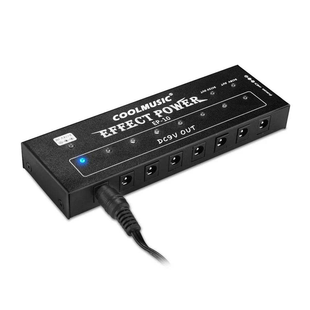 COOLMUSIC EP10 EFFECT POWER Pedal Professional 10 Channels Power Supply for 9V/12V/18V Guitar Effect Pedals | Спорт и развлечения