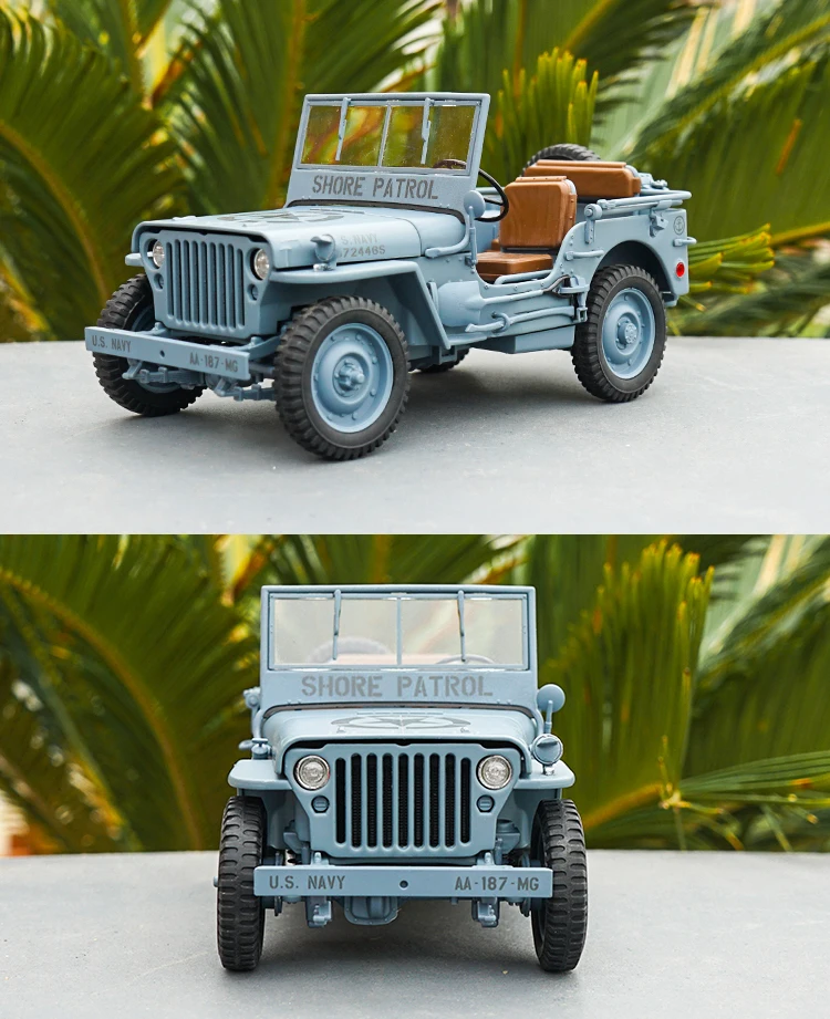 Welly 1:18, 1/4 тонны, американский Армейский Джип WILLYS, верхняя часть, литая под давлением, модель автомобиля, игрушки для мальчиков, подарки, оригинальная коробка