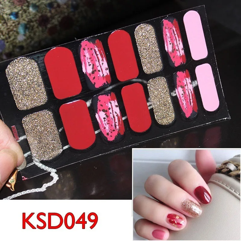 KSD049 Леди KINDOM DIY 3D звезды и луна для дизайна ногтей наклейки накладные ногти Водонепроницаемый дизайн ногтей окружающую среду фольга для обертывания ногтей - Цвет: KSD049