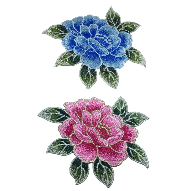 FFLACELL Лотос вышитые нашивки цветы Железный На апплике шитье на патч ремесло