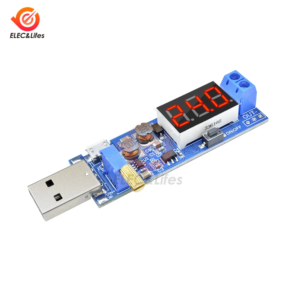 DC-DC 5V до 3,5 V/12 V USB Boost понижающий преобразователь Питание модуль светодиодный цифровой регулируемый шаг вверх/вниз модуль постоянного тока 1,2 V-24 V