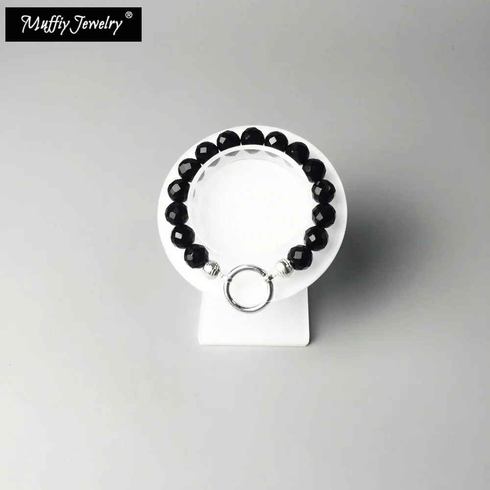 Браслет с вырезами из черного камня Европейская мода Rebel хорошие ювелирные