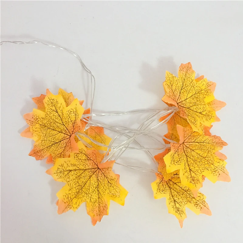 3 м светодиодный гирлянда с кленовыми листьями Сказочная на батарейках для сада