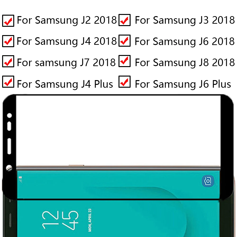 Защитное стекло для samsung galaxy j4 plus j6plus j6 j2 j3 j7 j8 2018 защита экрана samsug glaxy j 2 6j 7