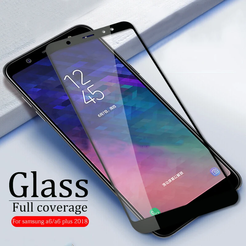 Закаленное стекло с полным покрытием для Samsung Galaxy A6 2018 A600F Защита экрана Plus A6plus A 6 6a
