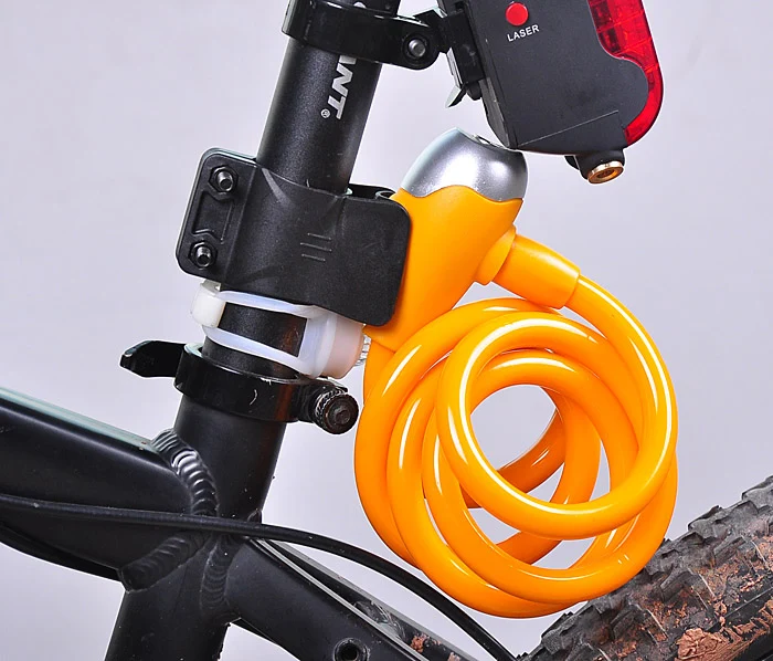Drbike 120 см x 1,2 см длина замок для велосипеда Анти-Вор стальной тросик MTB Горный Дорожный велосипедный стальной замок с 2 клавишами