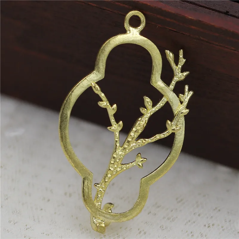 Винтажный гингко лист Калла Лилия Цветочная подвеска соединители DIY ювелирных