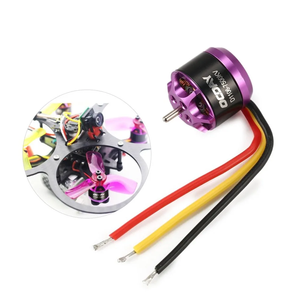 4 шт. бесщеточный двигатель OCDAY 1106 7500KV FPV RC гоночный Дрон DIY 3-4S бесщеточные двигатели для радиоуправляемого квадрокоптера