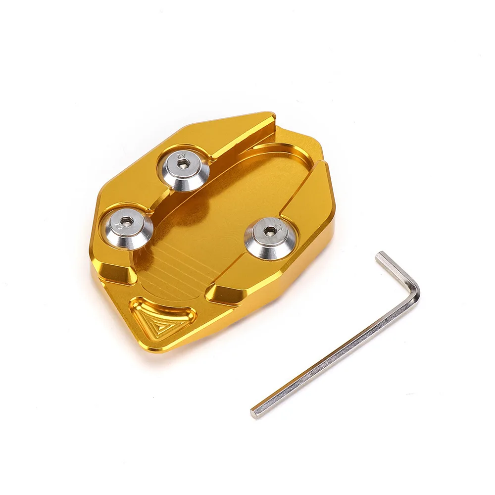 Gold CNC алюминий мотоцикла боковая подставка расширение колодки увеличитель пластина для Yamaha T-MAX 530 TMAX 530 2012 2013 - Цвет: Gold