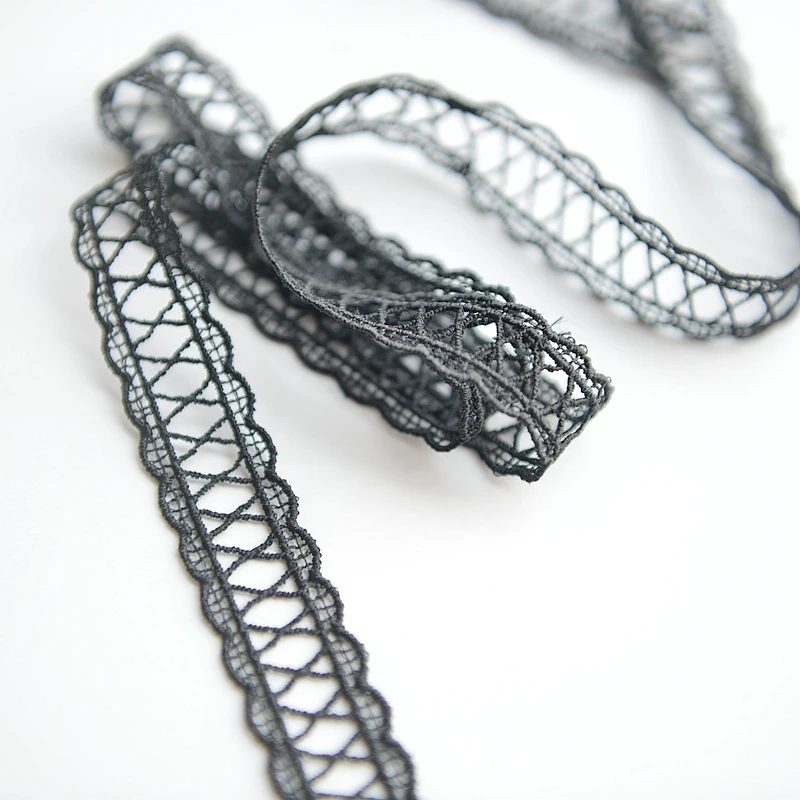 

Hot sale Black milk silk soluble embroidery lace lace accessories width 2cm G545