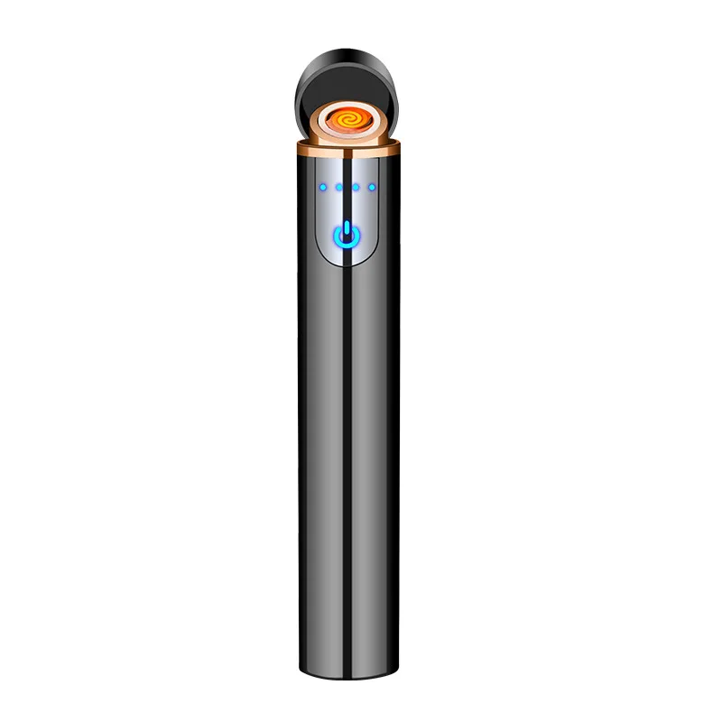 Цилиндрическая мини USB перезаряжаемая Проводная Зажигалка сенсорный датчик
