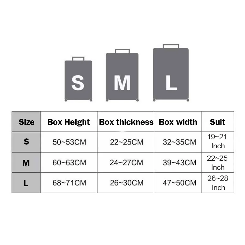 Дорожный эластичный Чехол для багажа защитная ткань чемодан на молнии Защитные