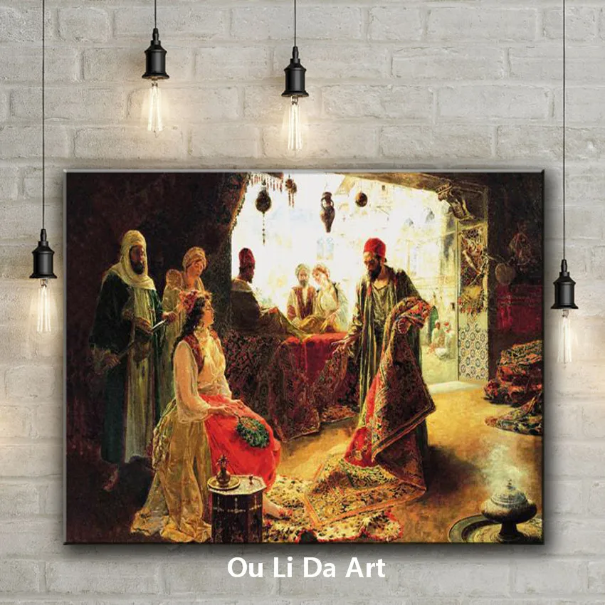 Классические арабские фигурки девушка Женский дворец фотография на холсте