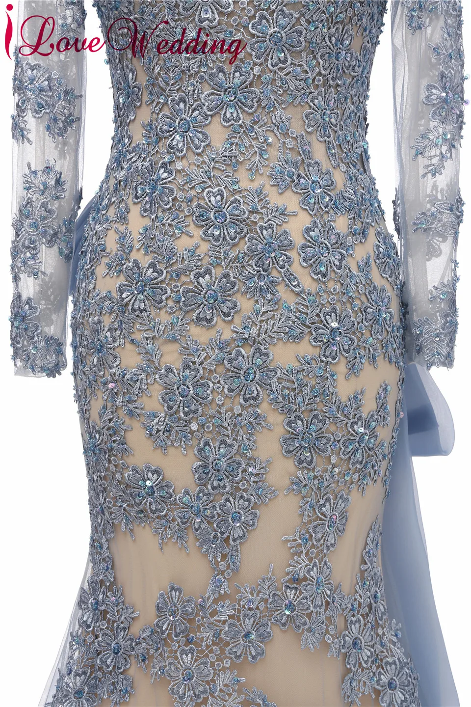 2019 Формальные Русалка Вечерние платья Длинные Кружева Аппликация из бисера