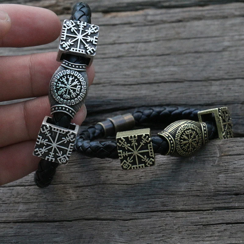 1 шт., браслет викинга для мужчин, скандинавский Vegvisir, символ, браслет, языческие скандинавские ювелирные изделия