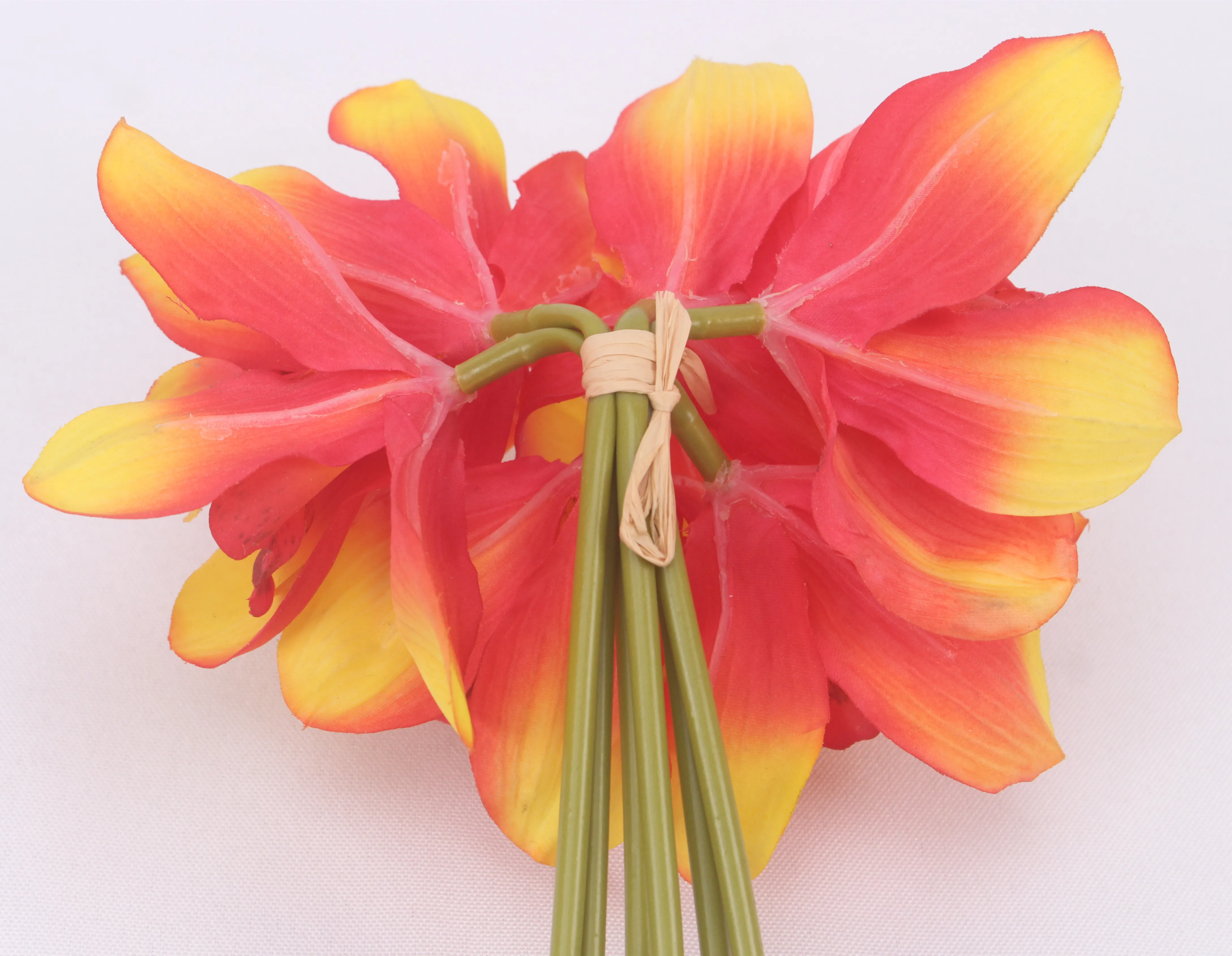 Настоящее прикосновение cymbidium 6 головок короткая съемка украшение стола цветок DIY Свадебные невесты ручной цветы домашний декор искусственная Орхидея