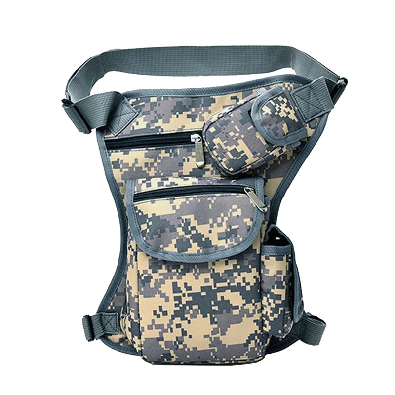 Camouflage B Leg Bag Модная Холщовая Сумка для ног для женщин и мужчин, повседневная многофункциональная тактическая поясная сумка, поясная сумка для ног, поясная сумка для мальчиков, мото и Байкерский карман - Цвет: Camouflage B Leg Bag