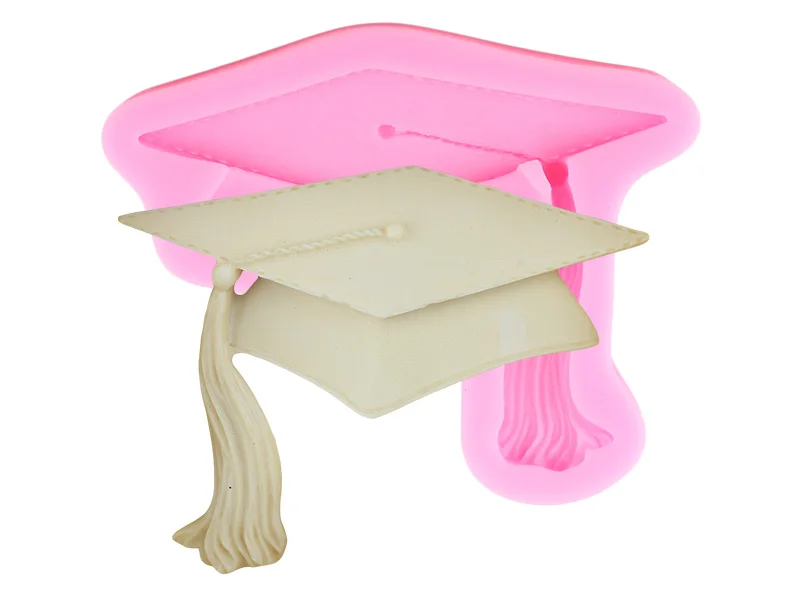 3D выпускная шляпа Fondant(сахарная) силиконовая форма для выпечки фигурки жениха и невесты DIY вечерние торт декоративное устройство для шоколада конфеты формы для полимерной глины