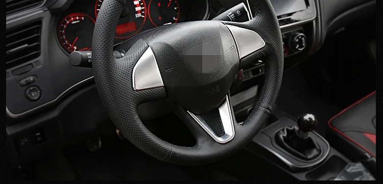 Для HONDA FIT JAZZ 2014-18 пластиковая наклейка накладка на руль декоративная рамку
