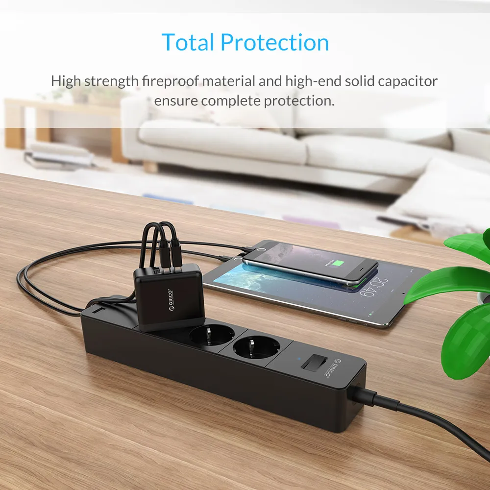ORICO портативное зарядное устройство USB для путешествий настенное штепсельная