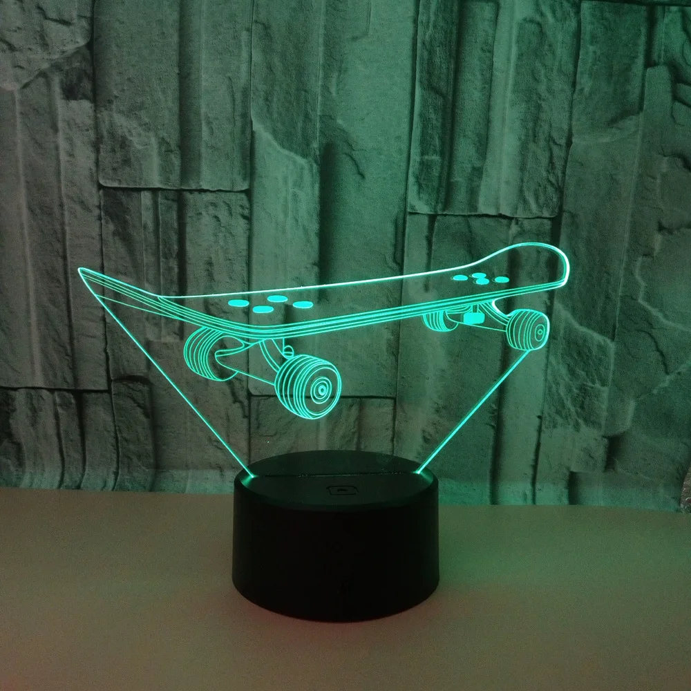 2019 Scooter 3D Nightlight 7 color Touch Remote Luzde LED Desk Lamp USB Gift for Boyfriend Decoracao casa Lampka | Лампы и освещение