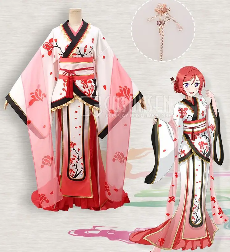 COSPLAYONSEN Love Live! Оригинальный китайский костюм для косплея Maki Nishikino в старинном