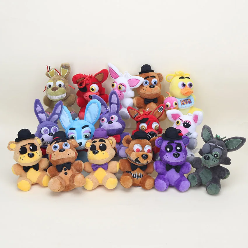 14 см пять ночей у Фредди 5 кошмар Фредди Fazbear Mangle bonnie foxy пружинная ловушка FNAF мягкие игрушки подвески, брелоки куклы