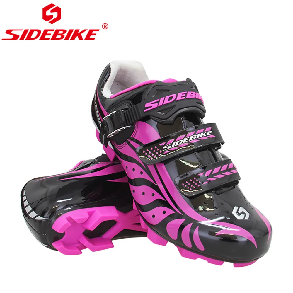 MSD0052Purple Sidebike/Женская обувь для велоспорта из углеродистой кожи; Sapatilha Ciclismo; обувь для горного велосипеда; Zapatos Bicicleta; кроссовки с дышащей блокировкой - Цвет: MSD0052Purple