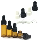 5 шт., контейнер янтарные духи для эфирного масла, 1 мл, 2 мл, 3 мл, 5 мл