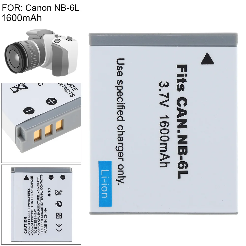 NB 6L 3 7 V 1600mAh литий ионная аккумуляторная батарея камеры подходит для Canon PowerShot S90